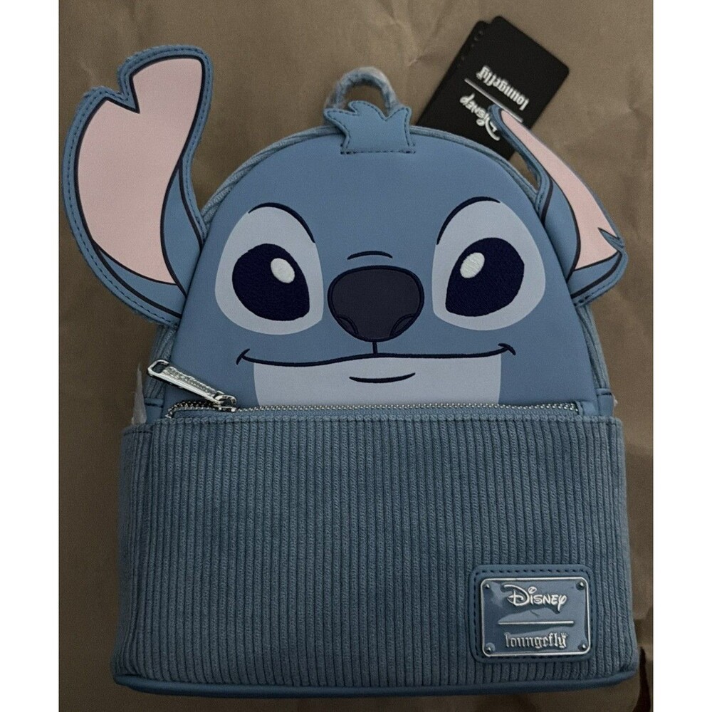 Loungefly Hard Tag Disney Stitch Corduroy Mini Backpack
